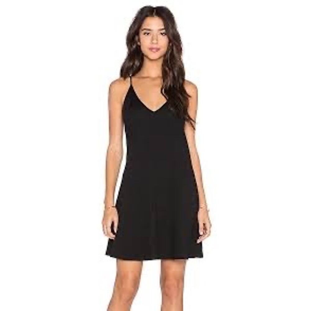 LANSTON Flare Cami Dress Black Size Medium NWT
